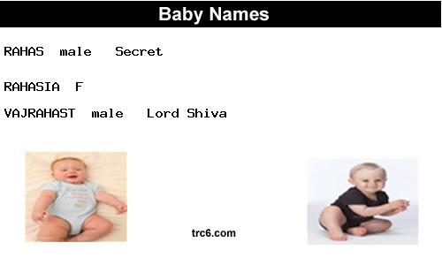 rahas baby names